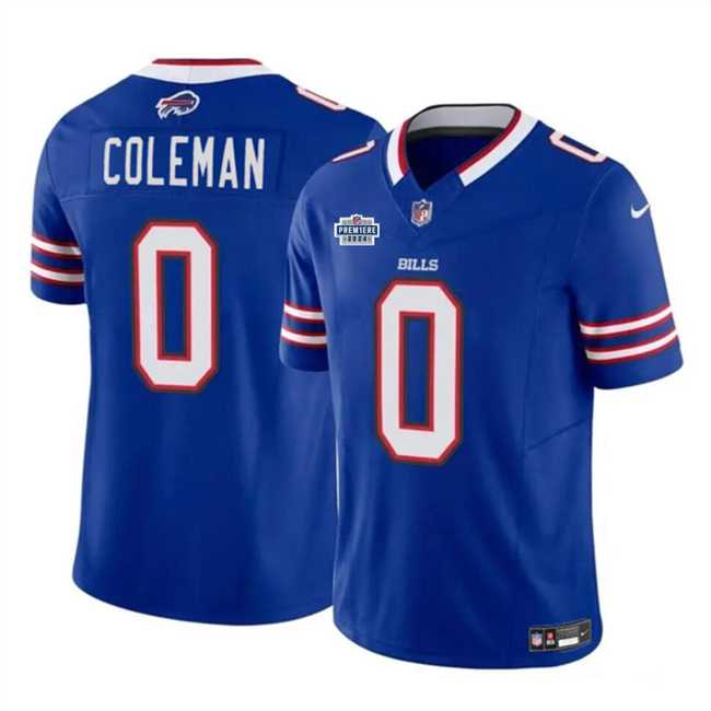 Men & Women & Youth Buffalo Bills #0 Keon Coleman Blue 2024 With Draft Patch F.U.S.E. Vapor Untouchable Limited Stitched Jersey